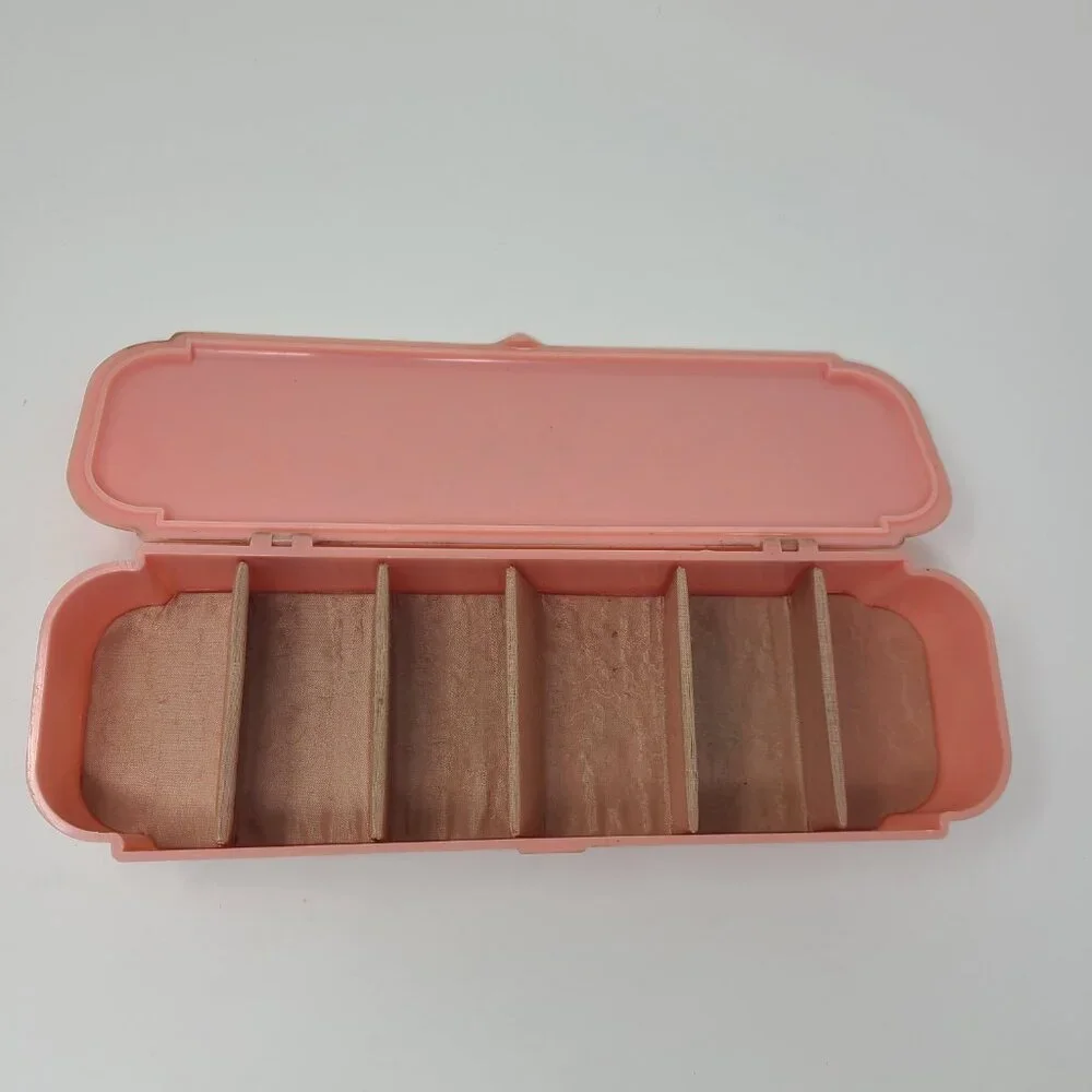 Stor-Aid Vintage Pink Lingerie Storage Container 13x4x2